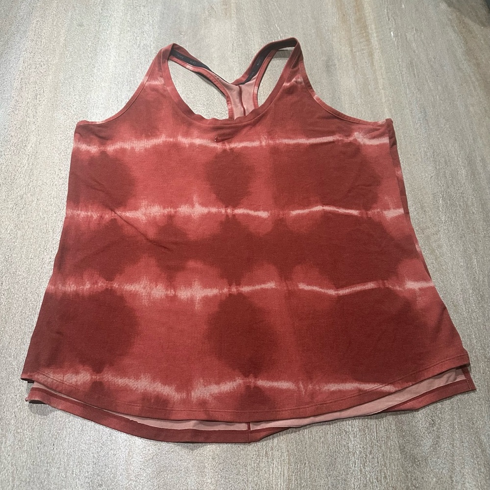 Women's Tie-Dye Nike Tank Top - Burnt Red